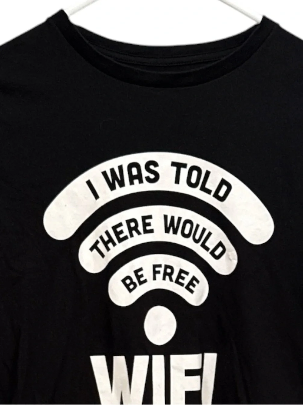 The Children’s Place WiFi Graphic Long Sleeve T-Shirt Black Size Large Funny Tee